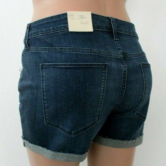 plus size stretch jean shorts